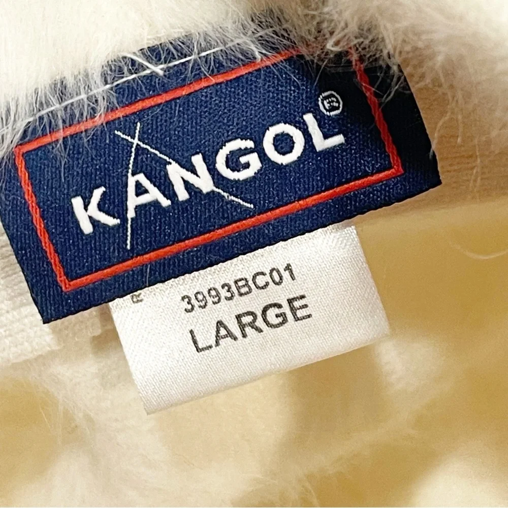 Kangol Kids Size‎ Large Furgora Casual Bucket Hat White Angora Blend
